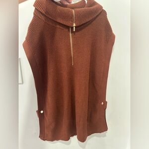 Women's Cowl Neck Sweater in Brown